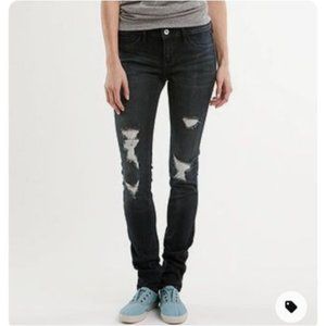 Bullhead Black Skinny Jean Jr Sz 5|28 Denim Legging Low-Rise 31" Inseam Stretch